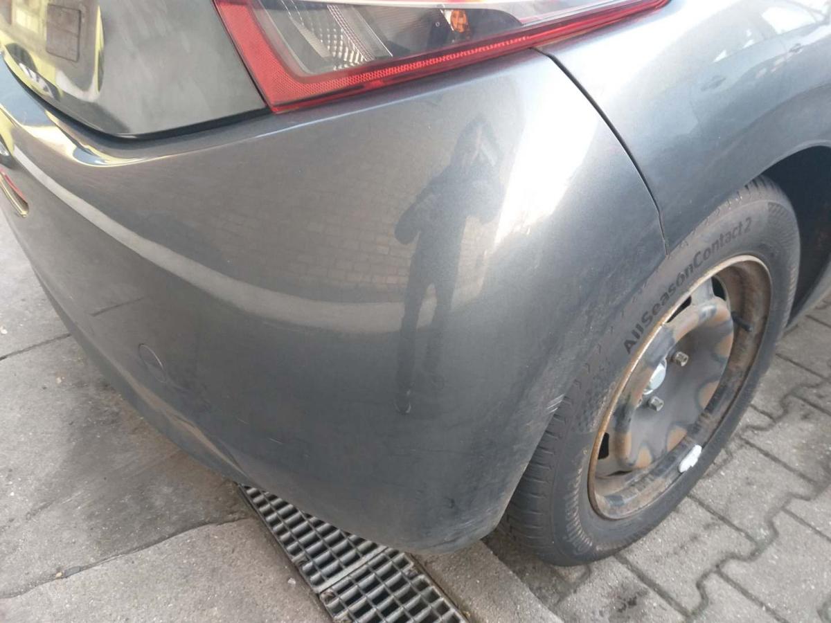Peugeot 208 original Sto&szlig;stange Stossf&auml;nger hinten KTP Grau Shark Bj.2015